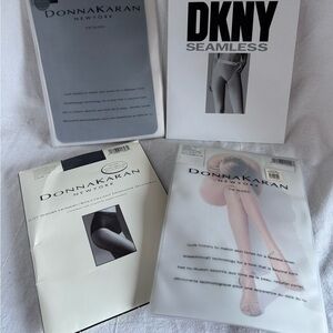 4 new pairs DKNY hosiery 1 nude, 3 Black